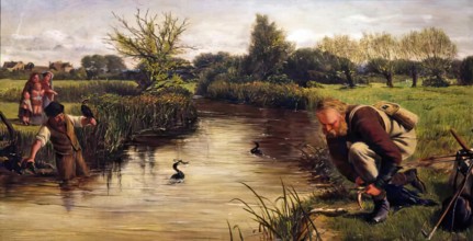 Fishing by Proxy, 1874. Creator: James Clarke Hook.