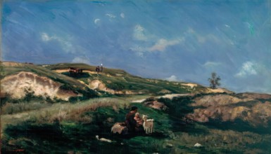 The Shepherdess, c1860s-70s. Creator: Stanislas Lepine.