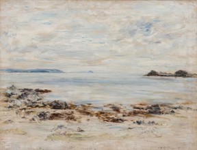 The White Calm - Ailsa Craig from Port an Righ, 1901. Creator: William McTaggart.
