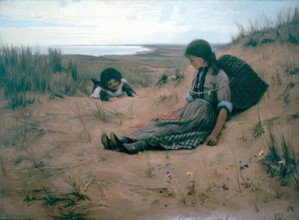 Idling on the Sands, Forvie, 1882. Creator: Alexander Mann.