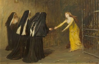 Sketch for 'The Sanctuary', 1873. Creator: John Pettie.