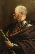 The Warrior - Self Portrait In 16th Century Armour, c1881. Creator: John Pettie.