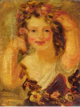 Sketch of a Young Girl (probably Miss Hobbs), c1840s. Creator: John Phillip.