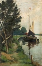 On The Broads, c1880-1910. Creator: Samuel Reid.