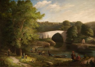 View of The Brig of Balgownie, Old Aberdeen, c1830-40. Creator: Unknown.