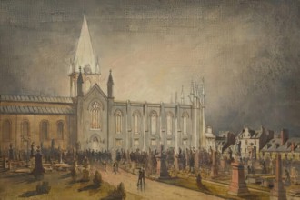 Fire in St Nicholas Kirk, c1874. Creator: Unknown.