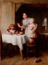 Saying Grace, 1875-1899. Creator: Alexander Hohenlohe Burr.