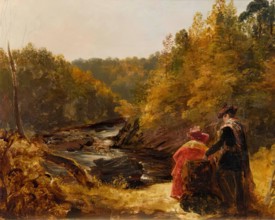 Landscape with Figures, 1830s. Creator: Unknown.