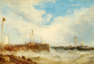On the Coast of Holland, 1876. Creator: James Webb.