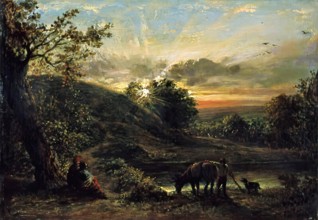 Landscape in Surrey, c1850s. Creator: John Linnell the Elder.
