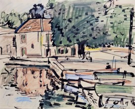 House By The Water - Reflections, c1927. Creator: George Leslie Hunter.