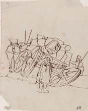 Wagon With Broken Wheel. Creator: William Williams.