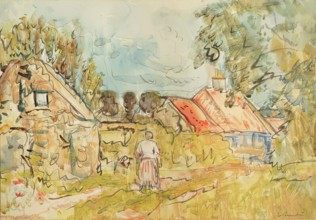 The Red Roof, 1925-1931. Creator: George Leslie Hunter.