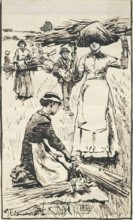 Gleaners, 1882. Creator: George Clausen.