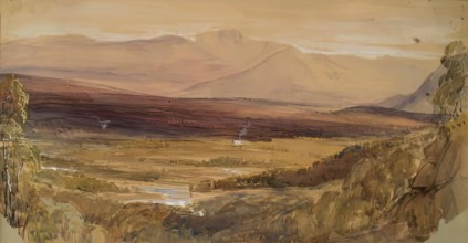 A Plain with Hills in Distance, c1840s. Creator: John Phillip.