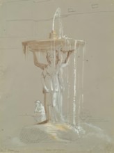Villa Borghese - Fountain, 1824. Creator: James William Giles.