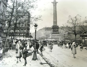 Place de La Bastille, 1925-1941. Creator: Eugene Galien-Laloue.