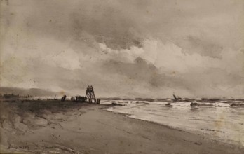 Stormy Weather, Moray Firth, 1875-1899. Creator: David West.