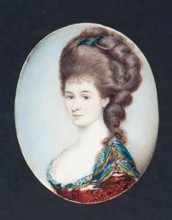 Miniature Portrait of a Woman, 18th century. Creator: Unknown.