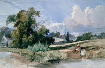 Landscape in North Wales, c1840s. Creator: David Cox the Elder.