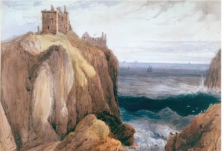 Dunnottar Castle, Kincardineshire, c1822. Creator: William Daniell.