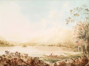 Derwent Water, 1793. Creators: Unknown, Paul Sandby.