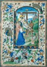 The Deposition - One of four Illuminated pages from a Book of Hours, c1430-1450. Creator: Unknown.