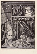 Doctor Faustus Conjuring Mephistophilis, 1929. Creator: Eric Ravilious.