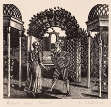 Maria and the Clown, 1932. Creator: Eric Ravilious.