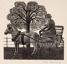 Pony and Trap, 1934. Creator: Eric Ravilious.