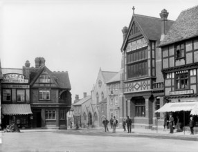 North west corner of the market square looking towards Mill Street, Wantage, Oxfordshire, 1890. Creator: Henry Taunt.