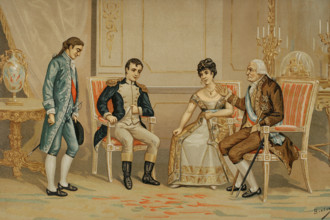 Charles IV of Spain, together with Queen consort Maria Luisa of Parma...,  1892.  Creator: Unknown.