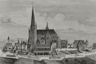 Saint-Denis Abbey, France, 1877.  Creator: Unknown.