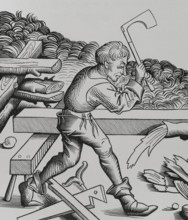 Carpenter's apprentice, "Compagnons du Devoir" or "La Grande Cognée", 1493, (1878).  Creator: Unknown.