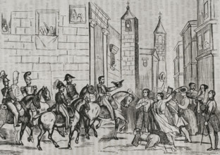 First Carlist War, (1833-1840): General Espartero's entry into Bilbao, Third Siege of Bilbao...1845. Creator: Unknown.