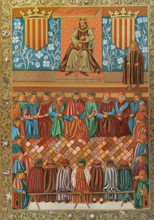 James I presiding over the Courts of Lerida on 3 March 1242, (1877). Creator: Unknown.