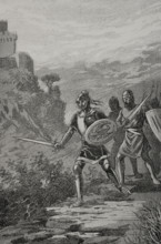 James III of Majorca (1315-1349 in the Battle of Llucmajor, on 25 October 1349, (1890).  Creator: Unknown.