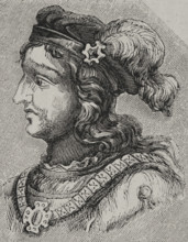 Gesaleico, (d511), Visigothic king from 507 to 510, 1853.  Creator: Unknown.