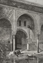 Patio de los Arrayanes, (Court of the Myrtles), Comares Palace, the Alhambra, Granada, Spain, 1890. Creator: Unknown.