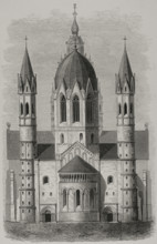 Exterior of Mainz Cathedral, Germany, 1877.  Creator: Unknown.