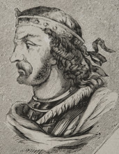 Erwig, (d687), King of the Visigoths in Hispania from 680 to 687, 1853. Creator: Unknown.