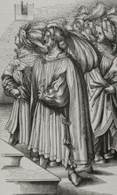 The Archdukes and High Barons of Germany at the coronation of Emperor Maximilian on 4 Feb 1508 (1877 Creator: Unknown.