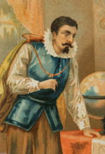 Kepler in the observatory in Prague, (Detail), 1886.  Creator: Unknown.