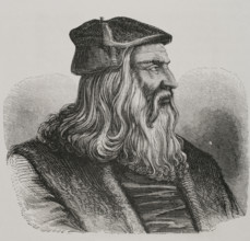 Leonardo da Vinci, (1452-1519), Italian artist, architect and inventor, 1877.  Creator: Unknown.