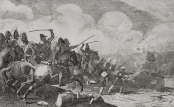 Martin Zurbano and his Isabelline troops, 1845.  Creator: Unknown.