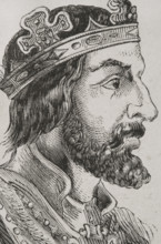 Wittiza (died 710/711), Visigothic King of Hispania from 694 until his death..., 1853.  Creator: Unknown.