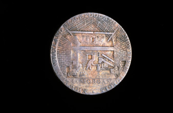 18th century token: Carmarthen ironworks, 1792. Creator: John Gregory Hancock.