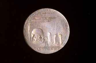 18th century token: Carmarthen ironworks, 1792. Creator: John Gregory Hancock.