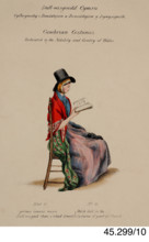 Cambrian Costumes series No. 10, 19th century.  Creator: Lady Llanover.