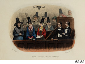 Hymn Singing, Welsh Chapels, c1853. Creator: Rock & Co.